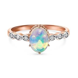 Moon magic opal ring